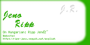 jeno ripp business card